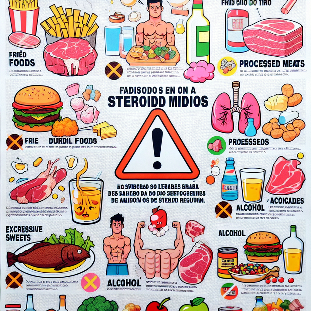 Qué evitar comer al usar Mezcla de esteroides