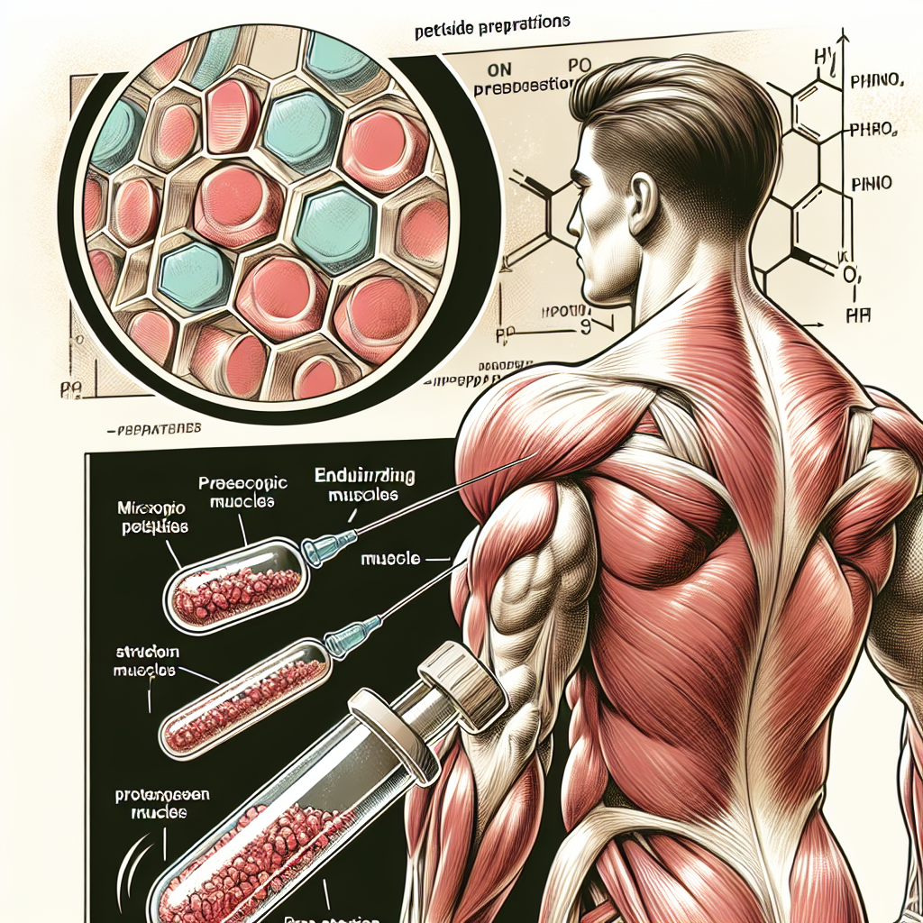 Preparados de péptidos y congestión muscular duradera